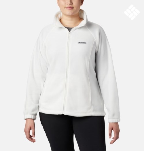 Columbia Benton Springs Full Zip Jakke Dame Hvite | Plus Size 85493L